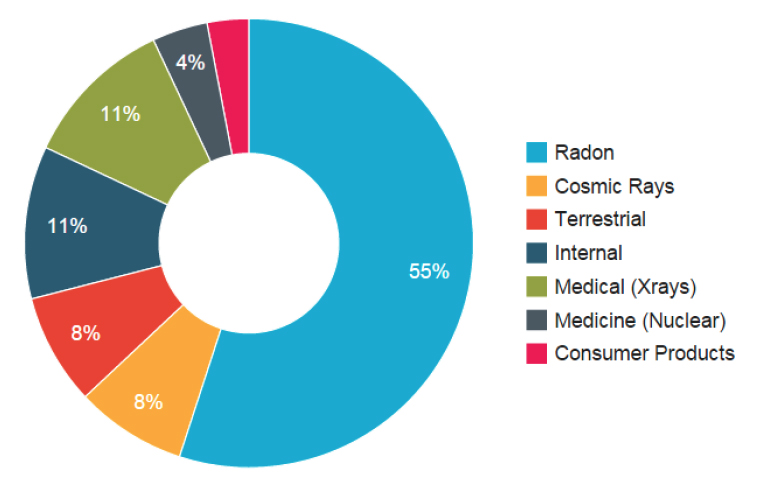 A seven-color "donut" chart.