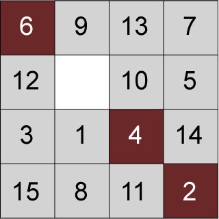 6.042 course logo: 4 by 4 square with numbers in each square.