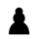 Symbol for a black chess pawn.